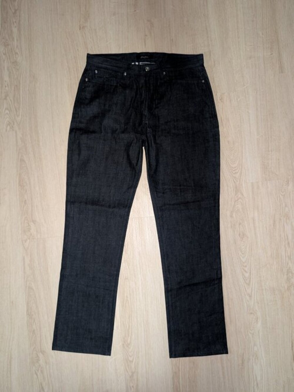 Sean John Y2K Dark Wash Raw Denim Rigid Baggy Streetwear Jeans 36